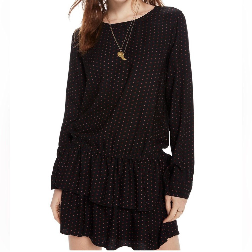 Scotch & Soda Black Dress with Red Dots